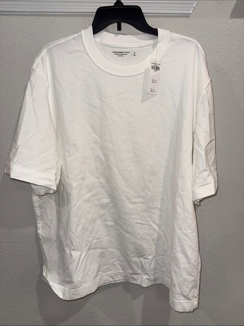 Abercrombie & Fitch White Short-Sleeve Crewneck Tee